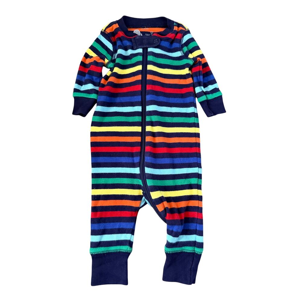 Primary Organic Stripe Zip Footie - Soft & Cozy Baby PJs 0-3 months